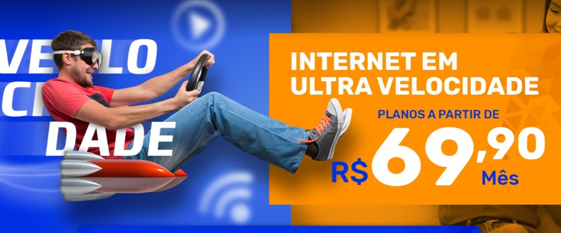 Velocidade e internet rápida